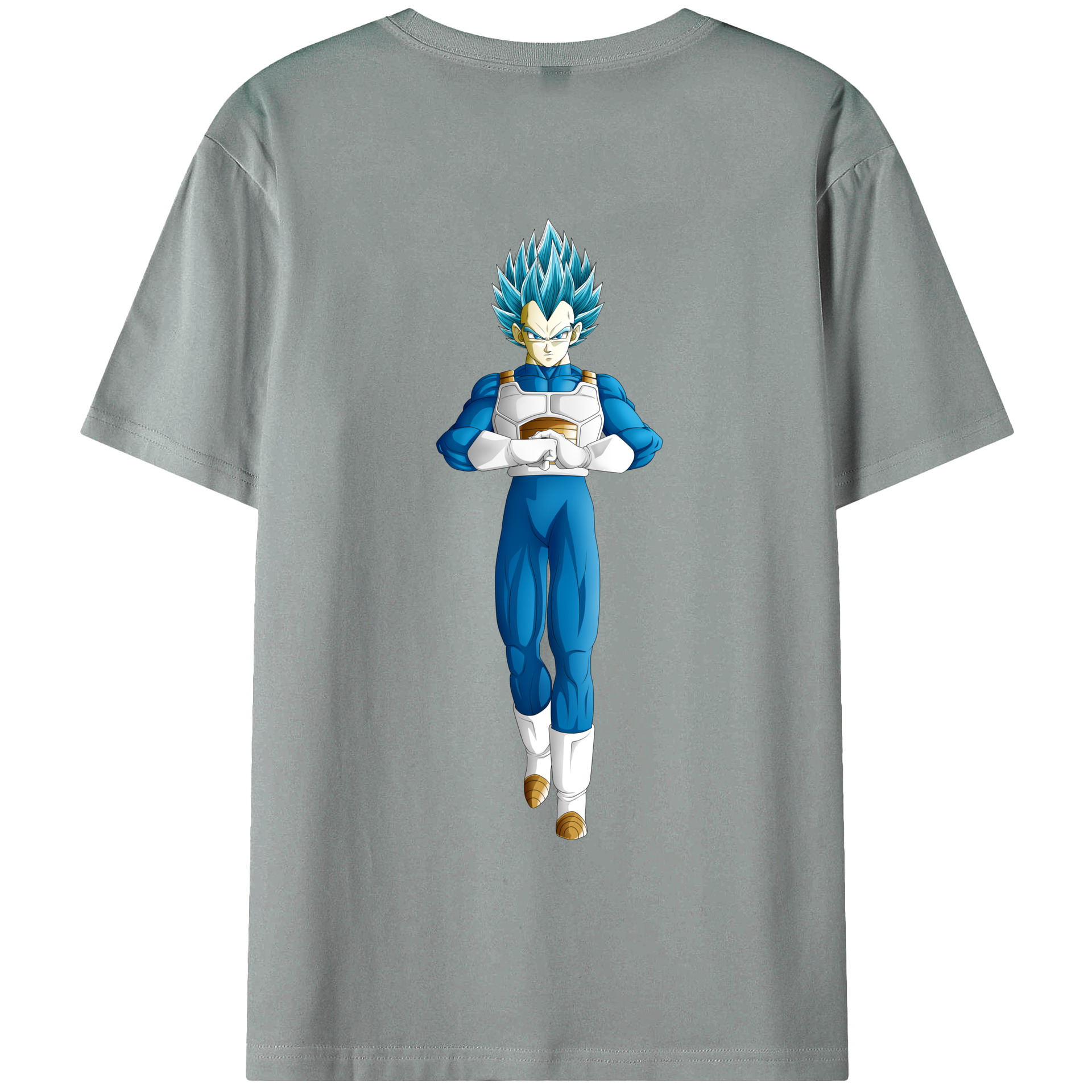 （画像用） ドラゴンボール ベジータ四世（Bejīta Yonsei）DRAGON BALL Vegeta IV 綿100％ メンズ半袖Tシャツ（バックプリント） 通気性